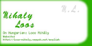 mihaly loos business card